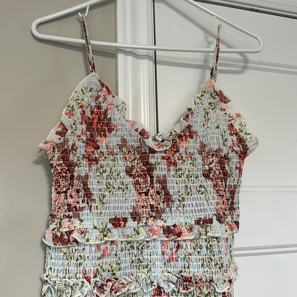 Zara Floral Ruffle Mini Dress - size Small